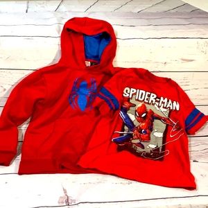 Spiderman Marvel Hoodie and T-Shirt Bundle